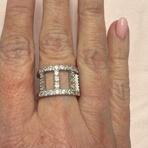 ✨ Architectural Pavé Caged Statement Ring ✨